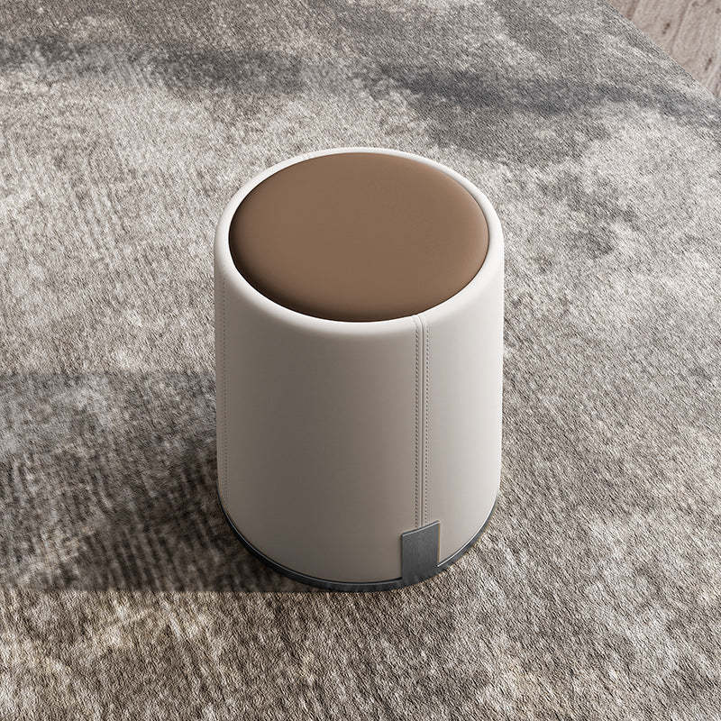 Contemporary PU Leather Metal Vanity Stool