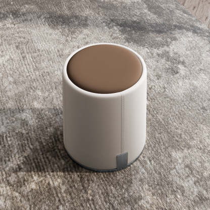 Contemporary PU Leather Metal Vanity Stool