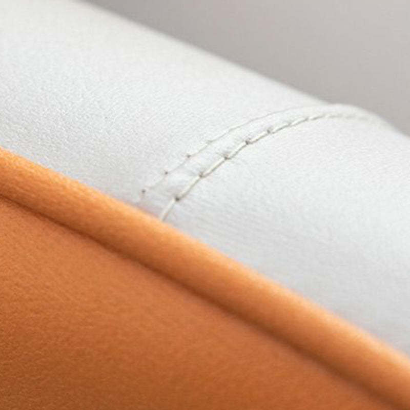 Scandinavian Fabric Upholstered Accent Chair — Green And Orange