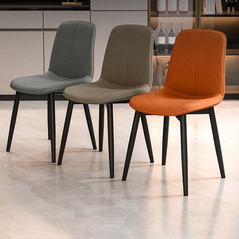 Nordic Leather Metal Dining Chair