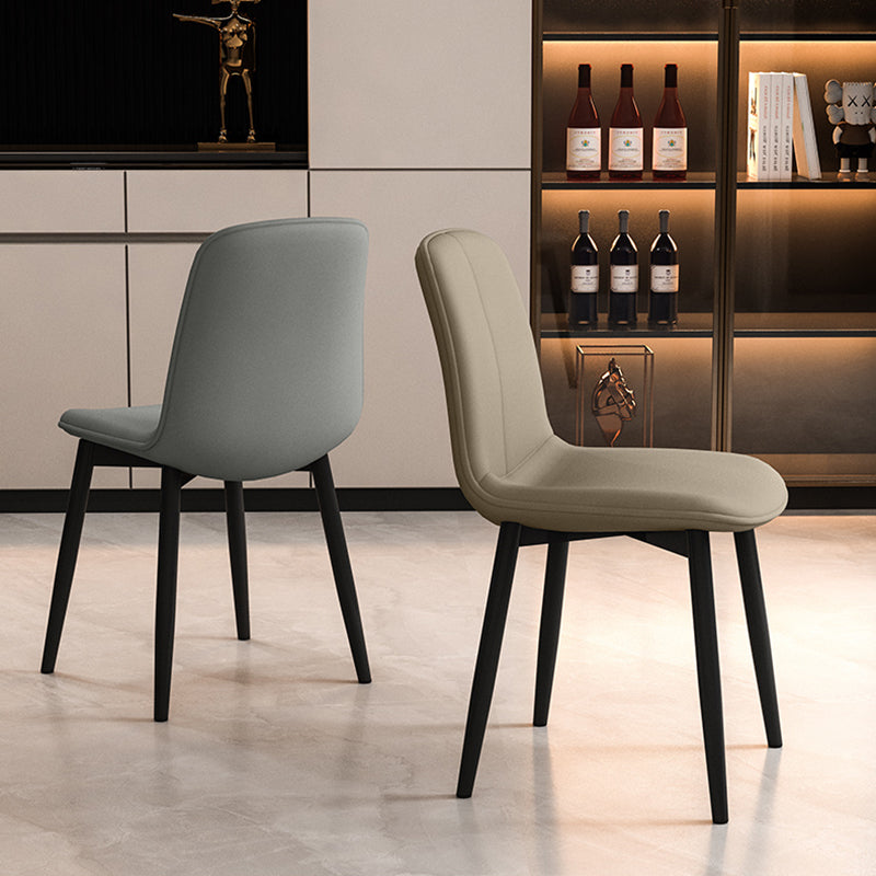 Nordic Leather Metal Dining Chair