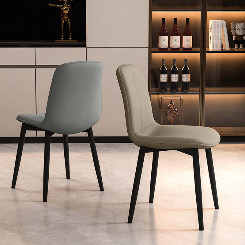 Nordic Leather Metal Dining Chair