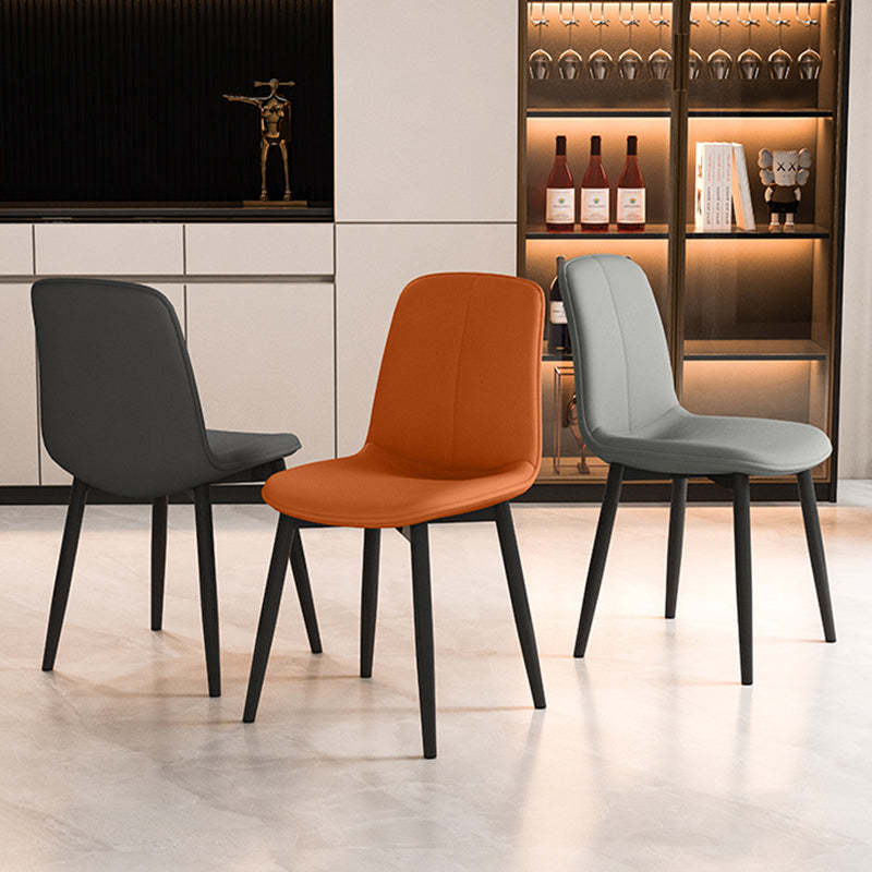 Nordic Leather Metal Dining Chair