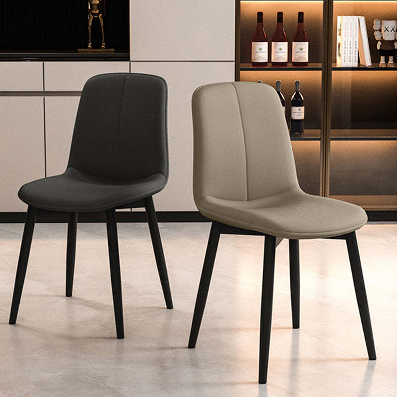 Nordic Leather Metal Dining Chair