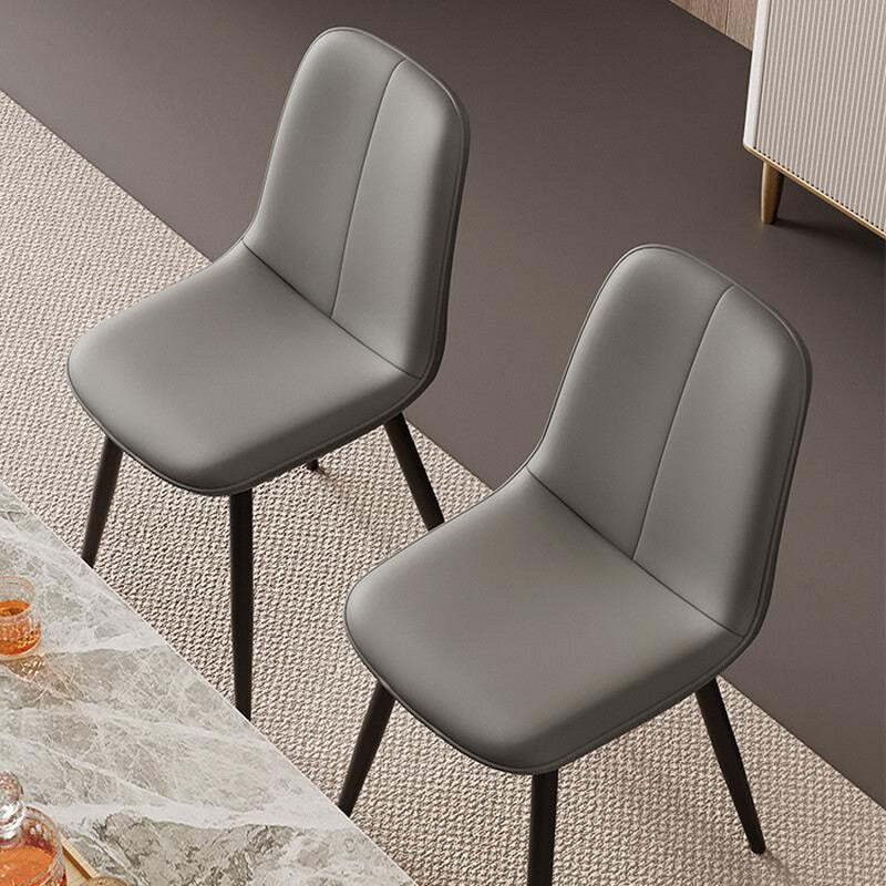 Nordic Leather Metal Dining Chair