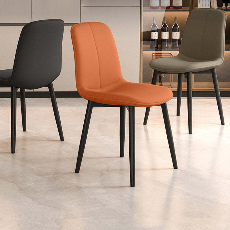 Nordic Leather Metal Dining Chair