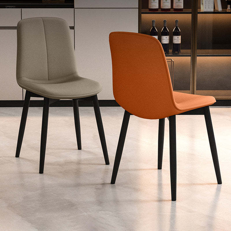 Nordic Leather Metal Dining Chair
