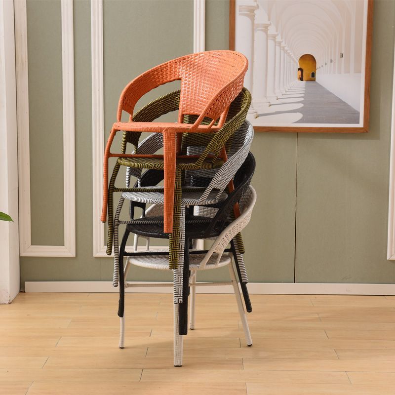 Scandinavian Rattan Stackable Dining Chair