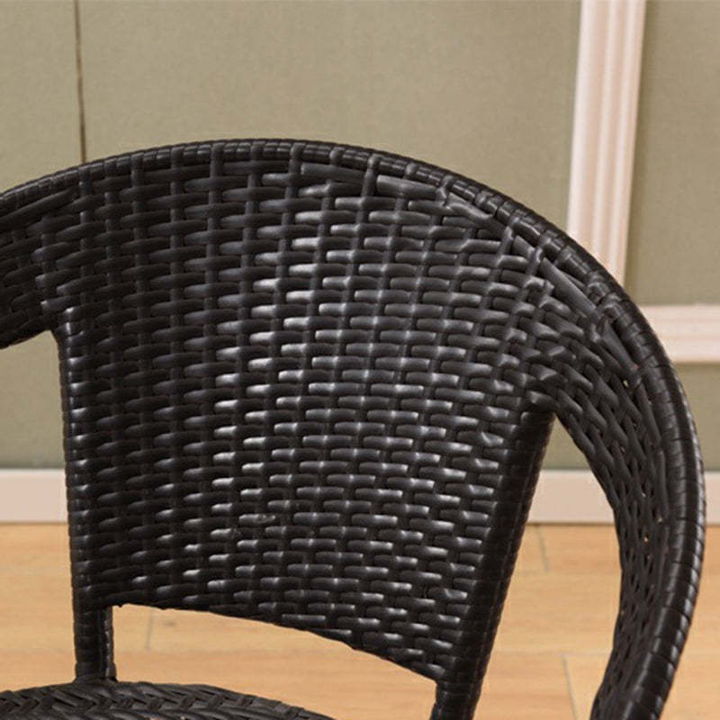 Scandinavian Rattan Stackable Dining Chair — Orange