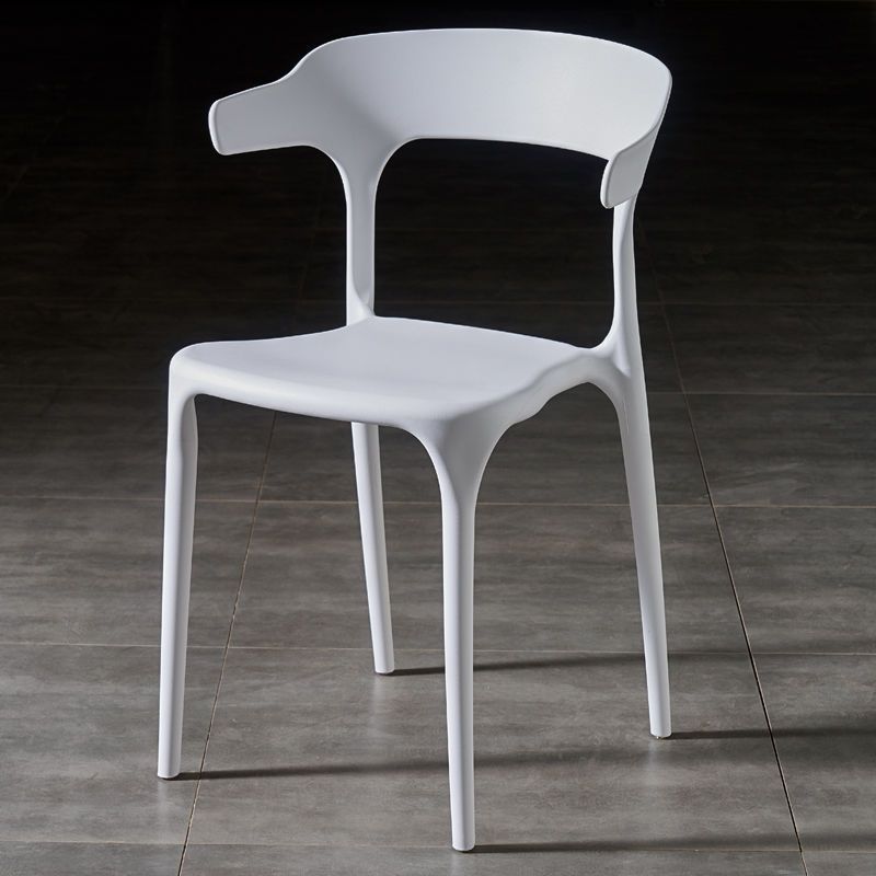 Scandinavian Stackable Arc Plastic Dining Chair
