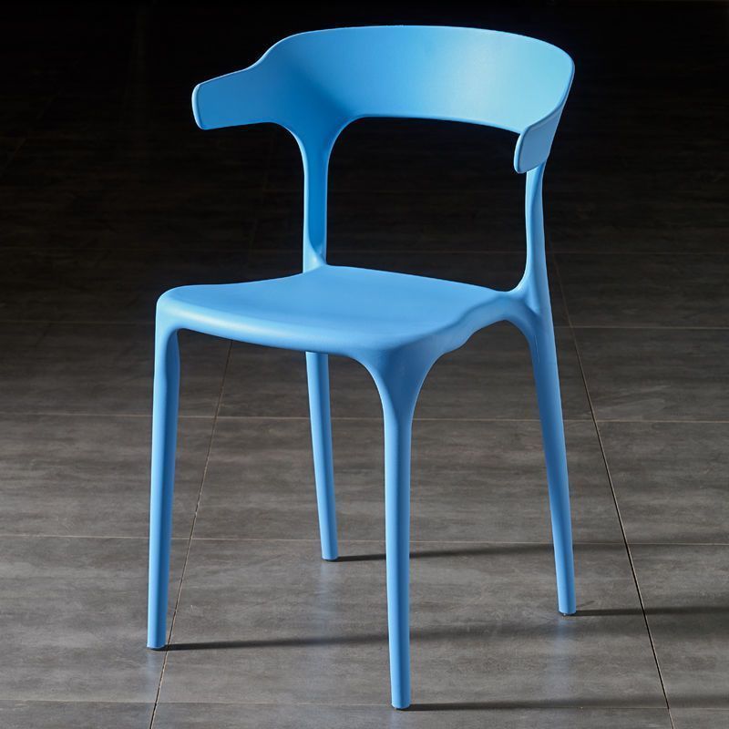 Scandinavian Stackable Arc Plastic Dining Chair