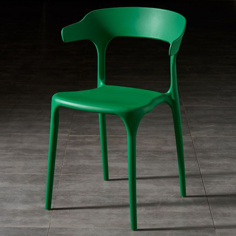 Scandinavian Stackable Arc Plastic Dining Chair