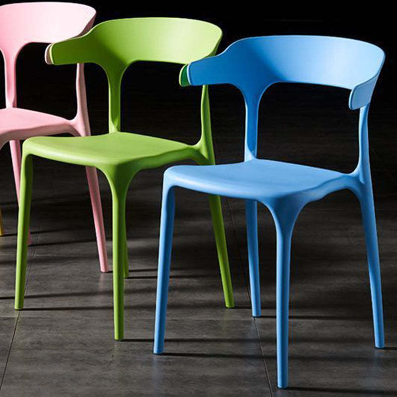 Scandinavian Stackable Arc Plastic Dining Chair