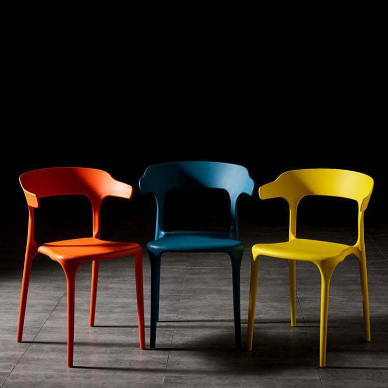 Scandinavian Stackable Arc Plastic Dining Chair