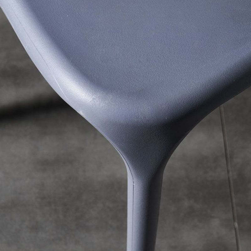 Scandinavian Stackable Arc Plastic Dining Chair — Dark Blue