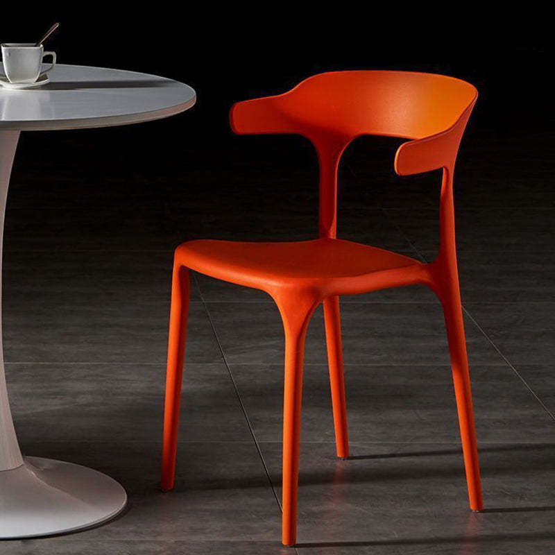 Scandinavian Stackable Arc Plastic Dining Chair