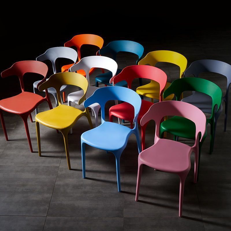 Scandinavian Stackable Arc Plastic Dining Chair