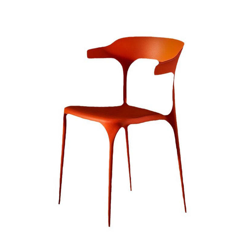 Scandinavian Stackable Arc Plastic Dining Chair