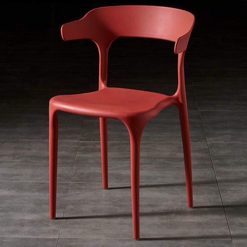 Scandinavian Stackable Arc Plastic Dining Chair