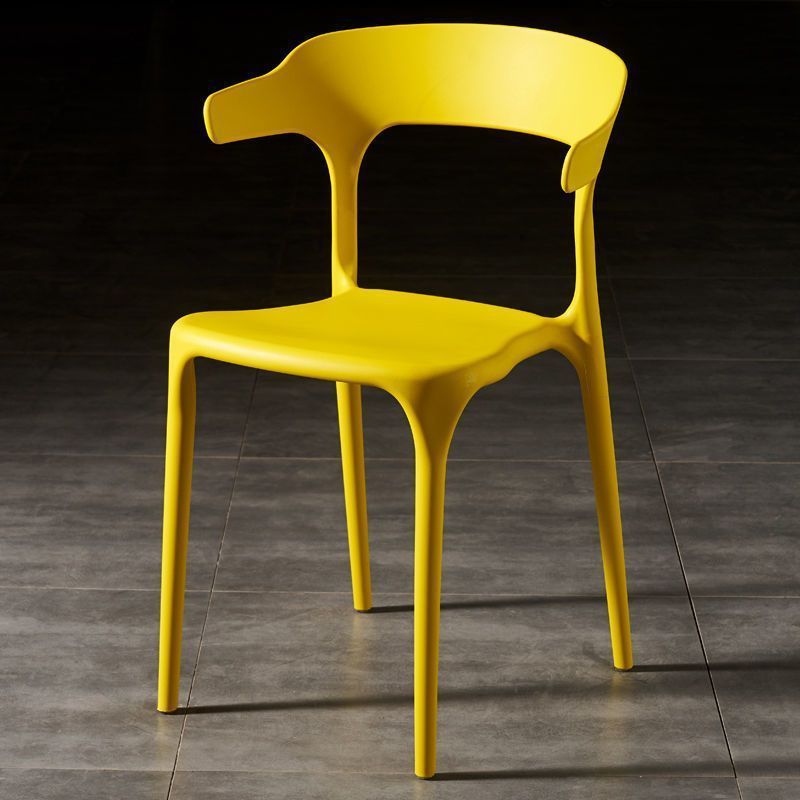 Scandinavian Stackable Arc Plastic Dining Chair