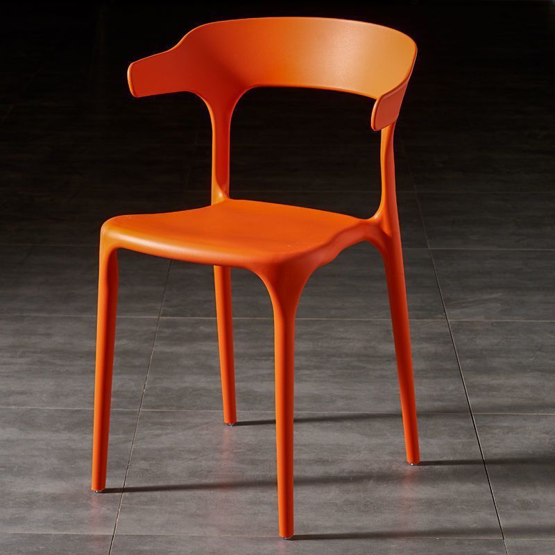 Scandinavian Stackable Arc Plastic Dining Chair