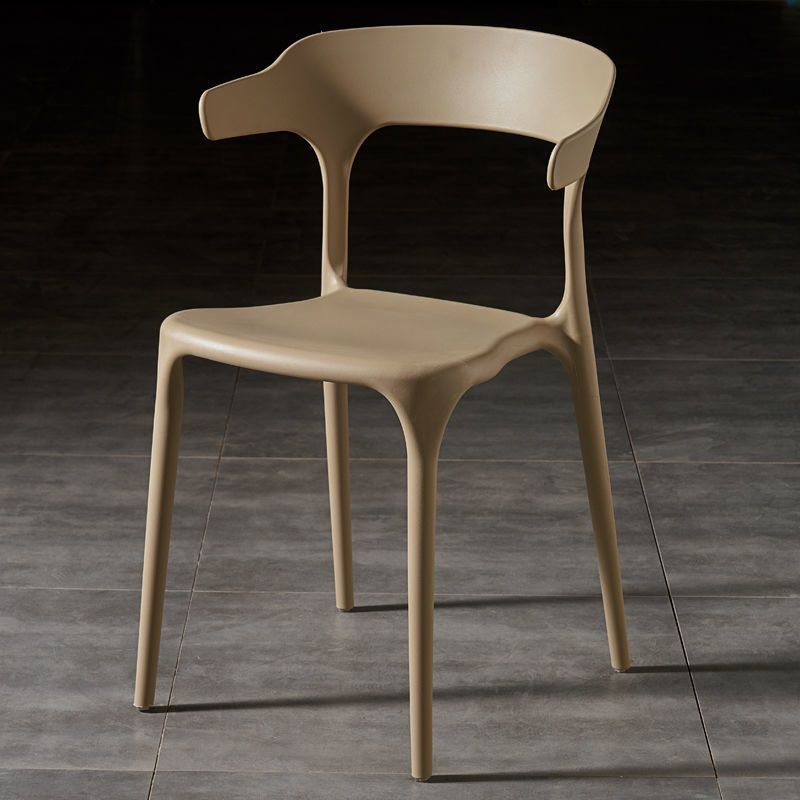 Scandinavian Stackable Arc Plastic Dining Chair