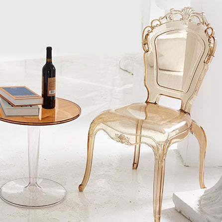 Wood metal glass wood stackable dining chairs & benches - minimalist