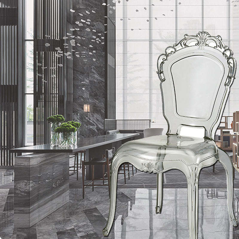 Minimalist stackable wood dining chairs & benches, Lighom — Clear
