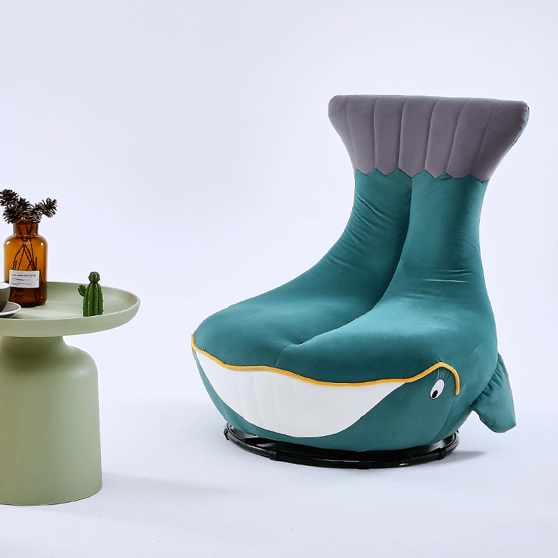 Creative solid whale green accent chairs, Lighom
