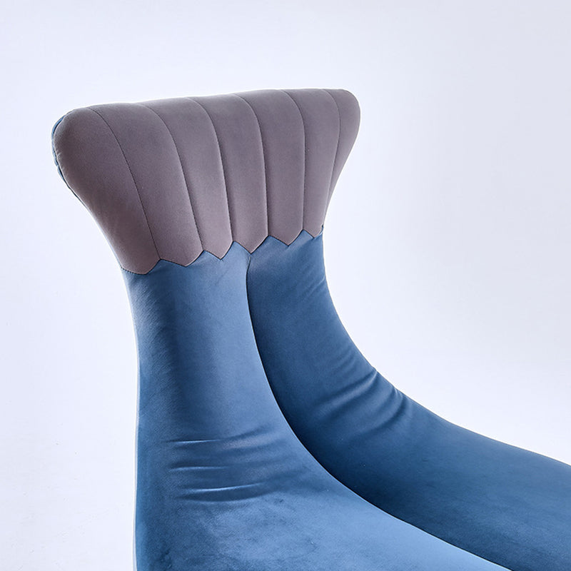 Whale Fabric Solid Wood Swivel Accent Chair