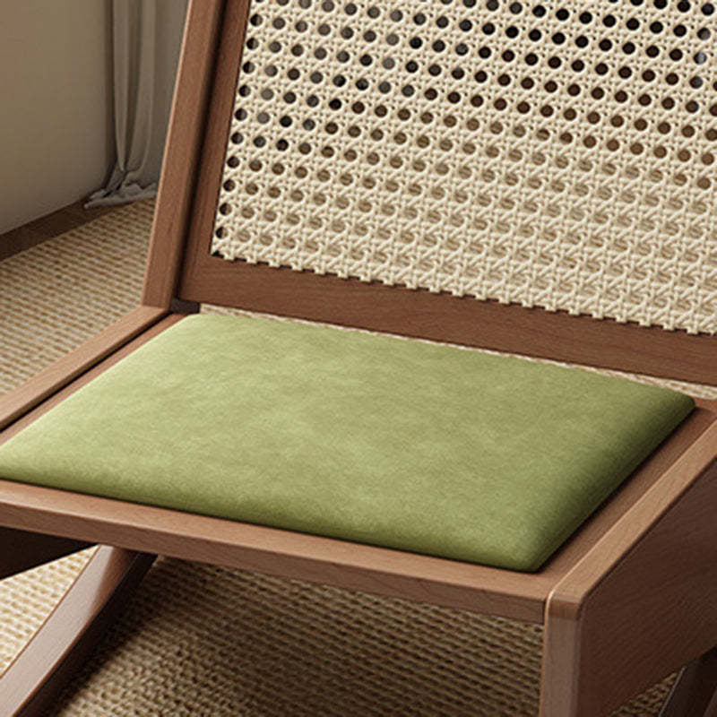 Rustic Solid Wood Rattan Recliner