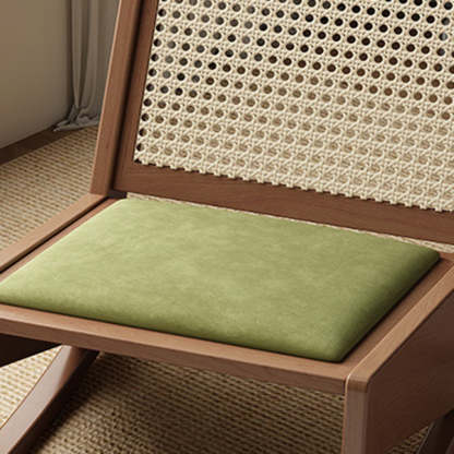 Rustic Solid Wood Rattan Recliner