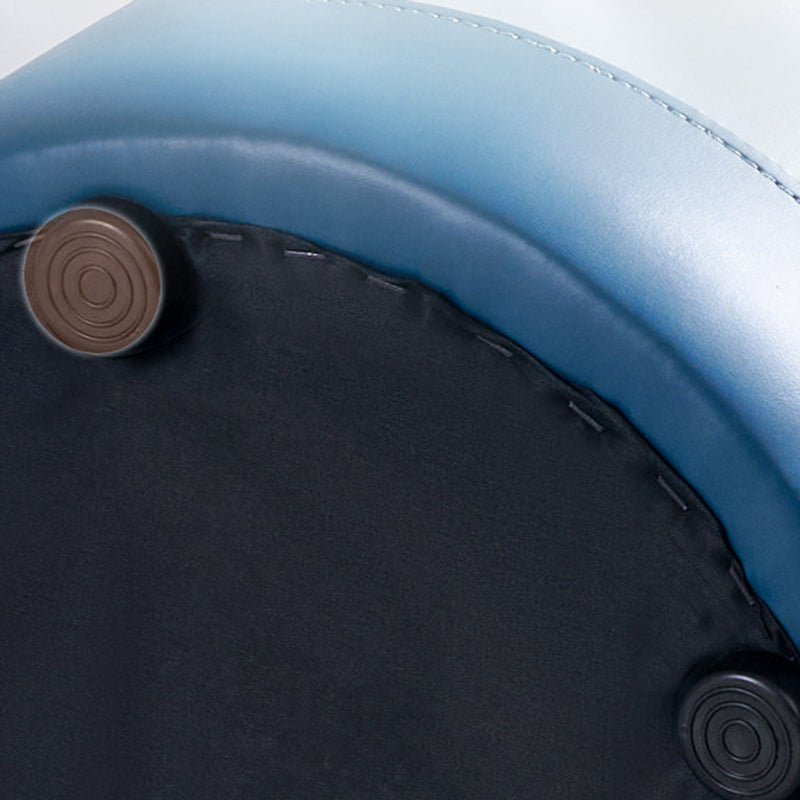 Scandinavian Round Leather Portable Low Stool
