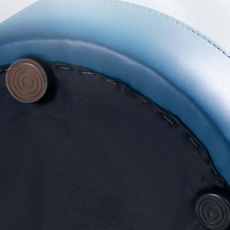 Scandinavian Round Leather Portable Low Stool