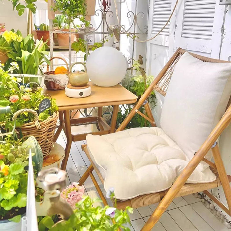 Rustic Rattan Foldable Recliner