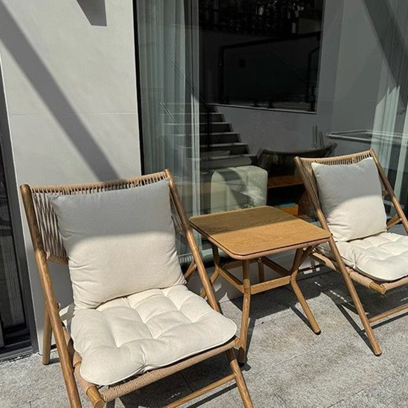 Rustic Rattan Foldable Recliner