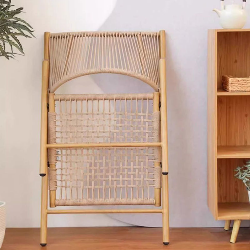 Rustic Rattan Foldable Recliner