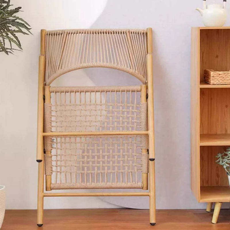 Rustic Rattan Foldable Recliner