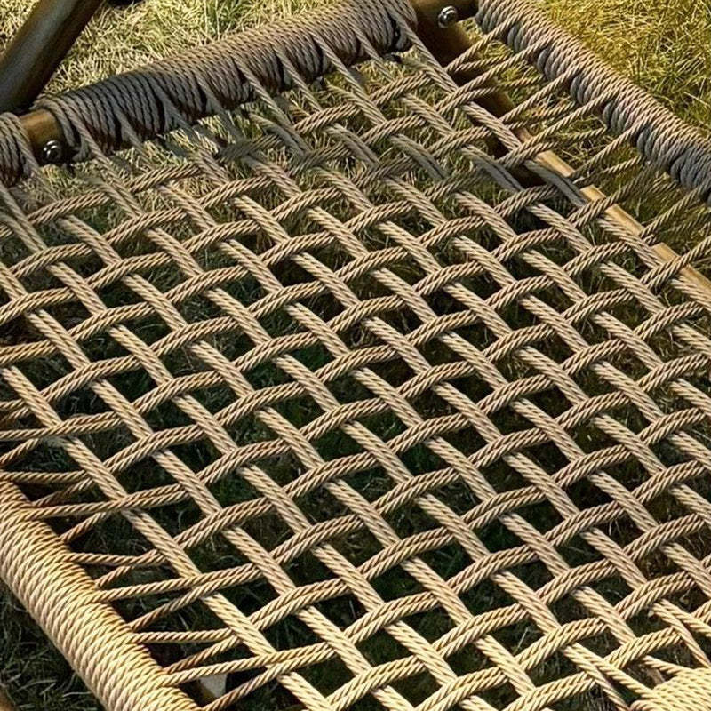 Rustic Rattan Foldable Recliner