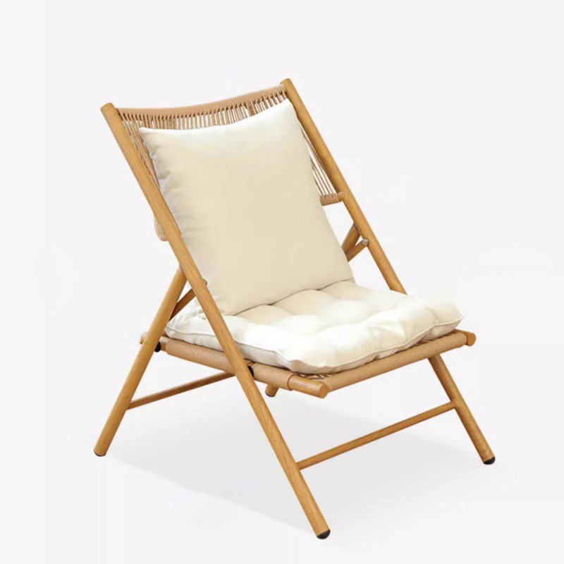 Rustic Rattan Foldable Recliner
