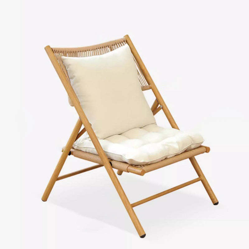 Rustic Rattan Foldable Recliner