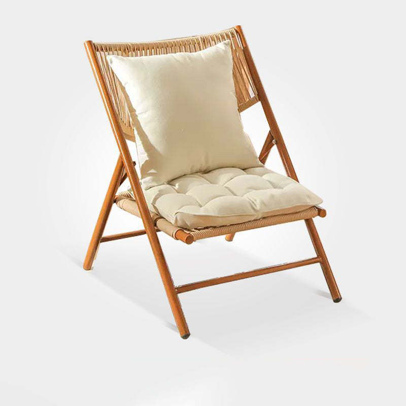 Rustic Rattan Foldable Recliner