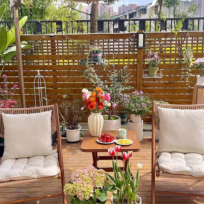 Rustic Rattan Foldable Recliner