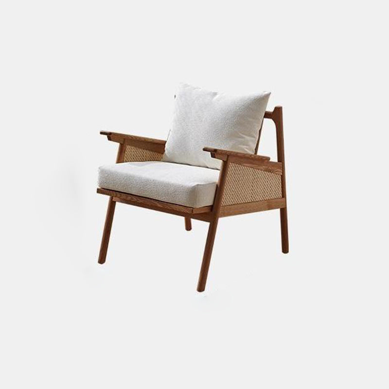 Scandinavian Rattan Wood Accent Chair