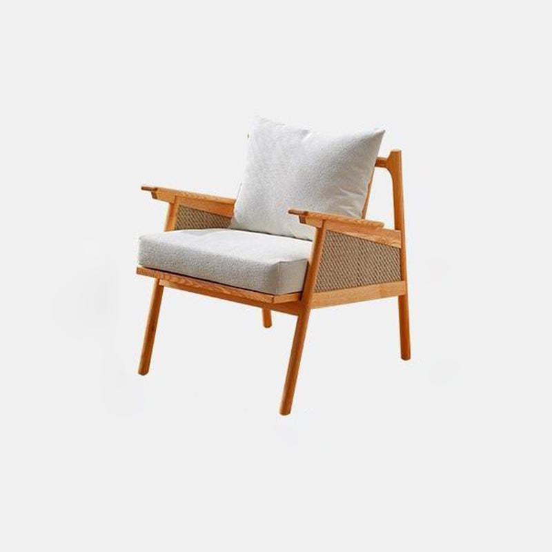 Scandinavian Rattan Wood Accent Chair