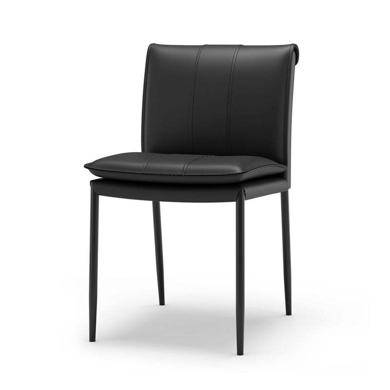 Contemporary Leather Iron Dining Chair