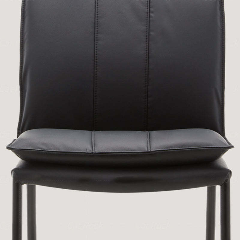 Contemporary Leather Iron Dining Chair