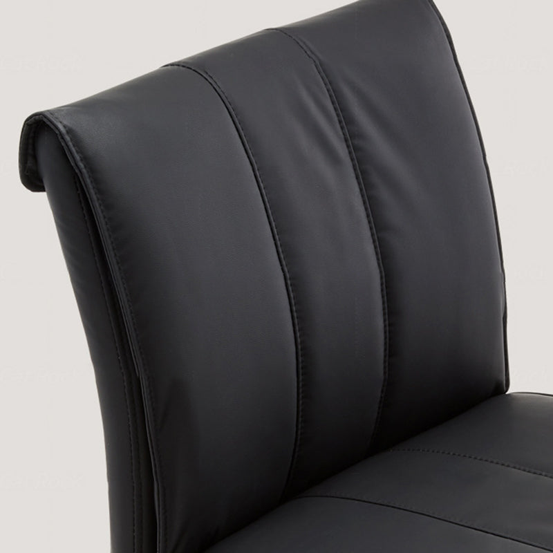 Contemporary Leather Iron Dining Chair