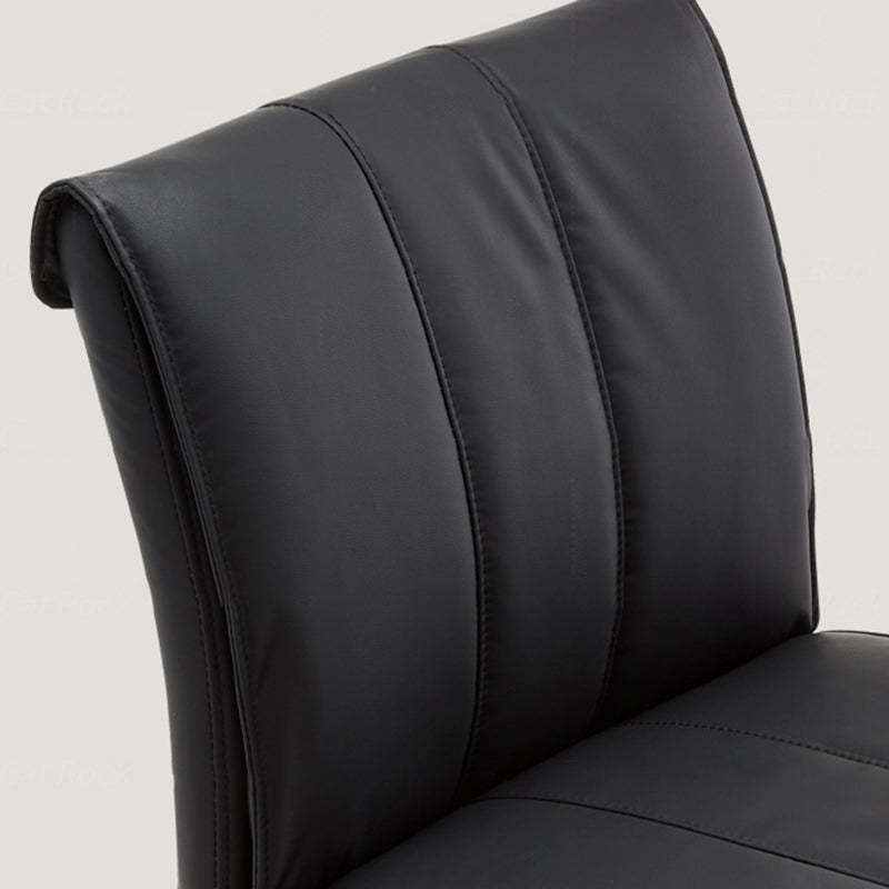 Contemporary Leather Iron Dining Chair