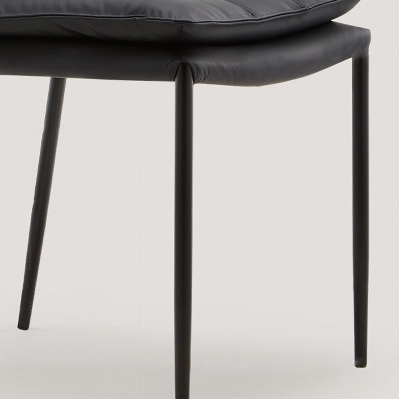 Contemporary Leather Iron Dining Chair